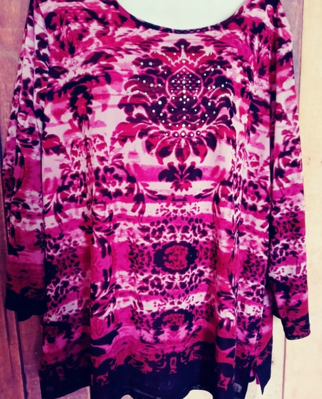 *TanJay Women's Long Sleeve Blouse Size 3X. B14-127 - Picture 1 of 6